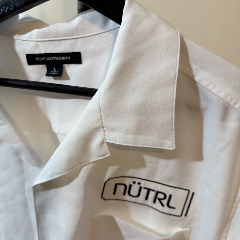 Port Authority White NUTRL Casual Button Down Shirt - Picture 5 of 6